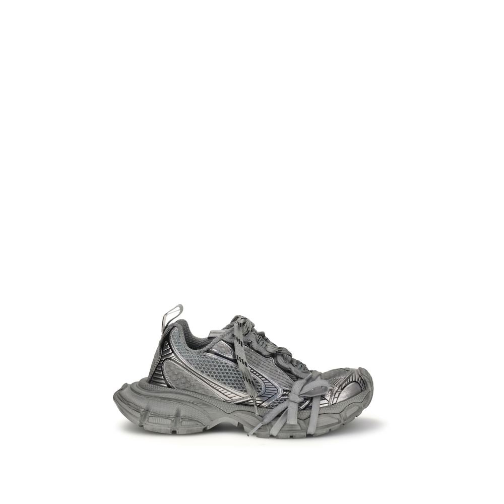 Gray Polyurethane Chunky Sneakers