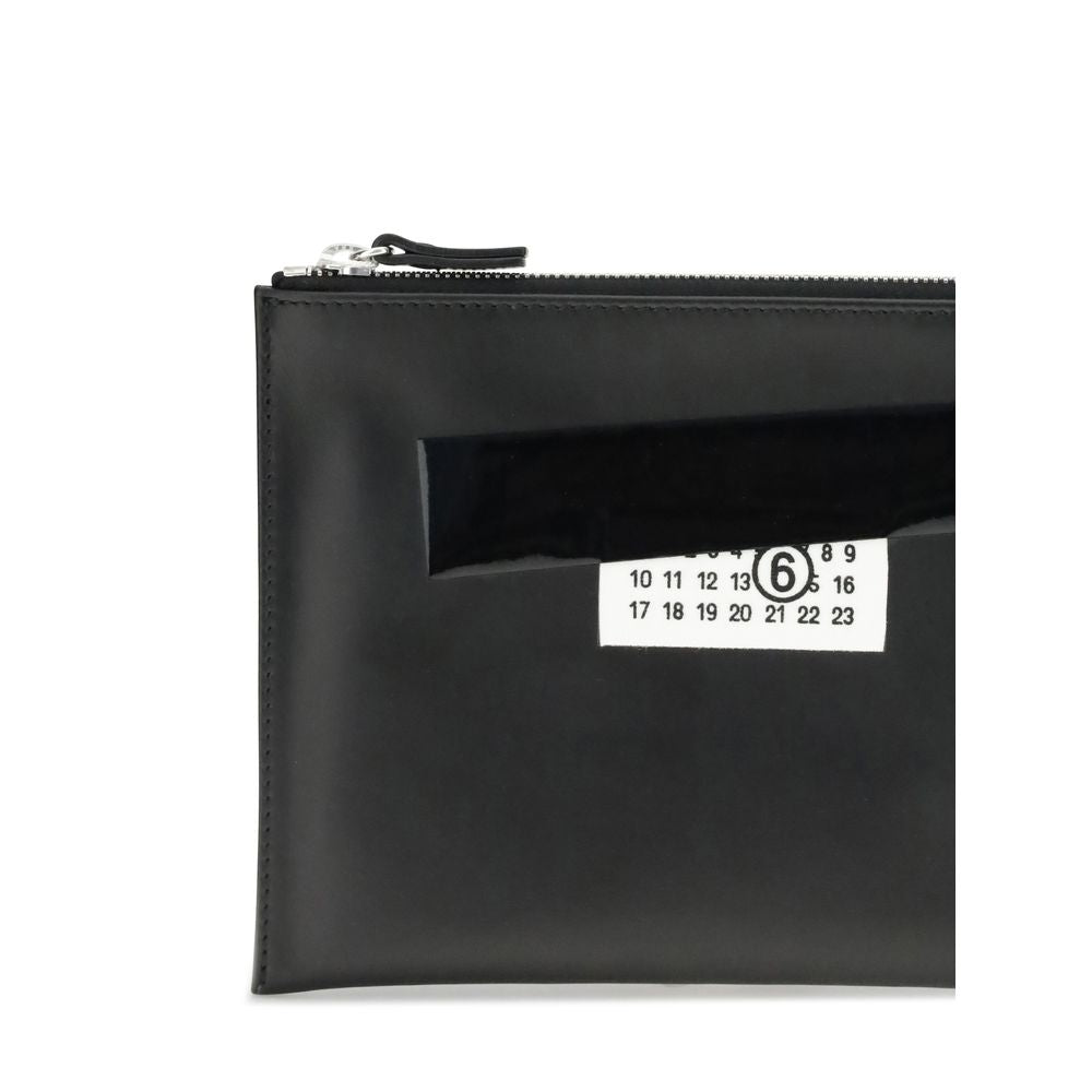 Black Calf Leather Bos Taurus Clutch Bag