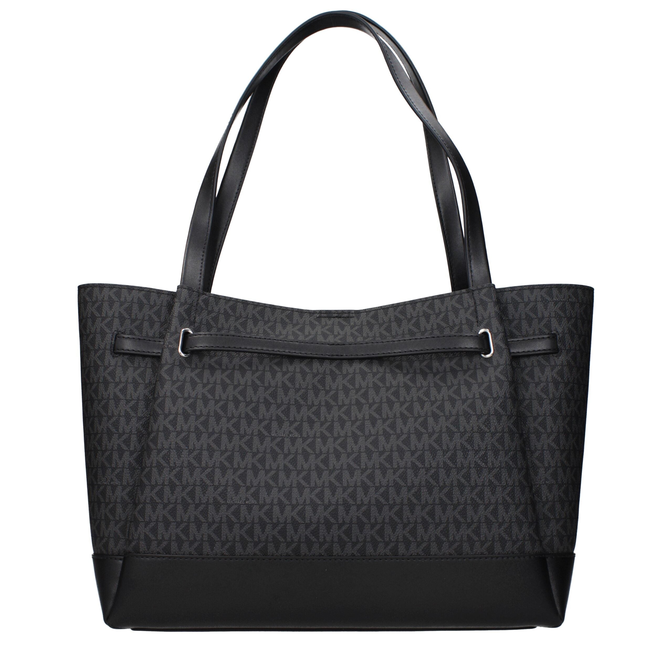 Black Fabric Shoulder Bag