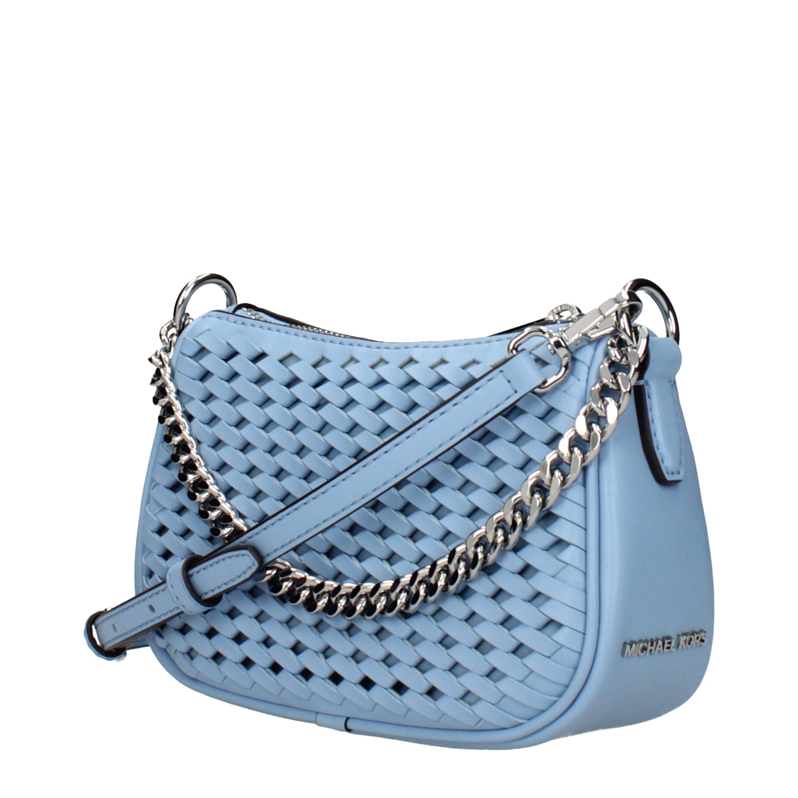 Light Blue Leather Handbag
