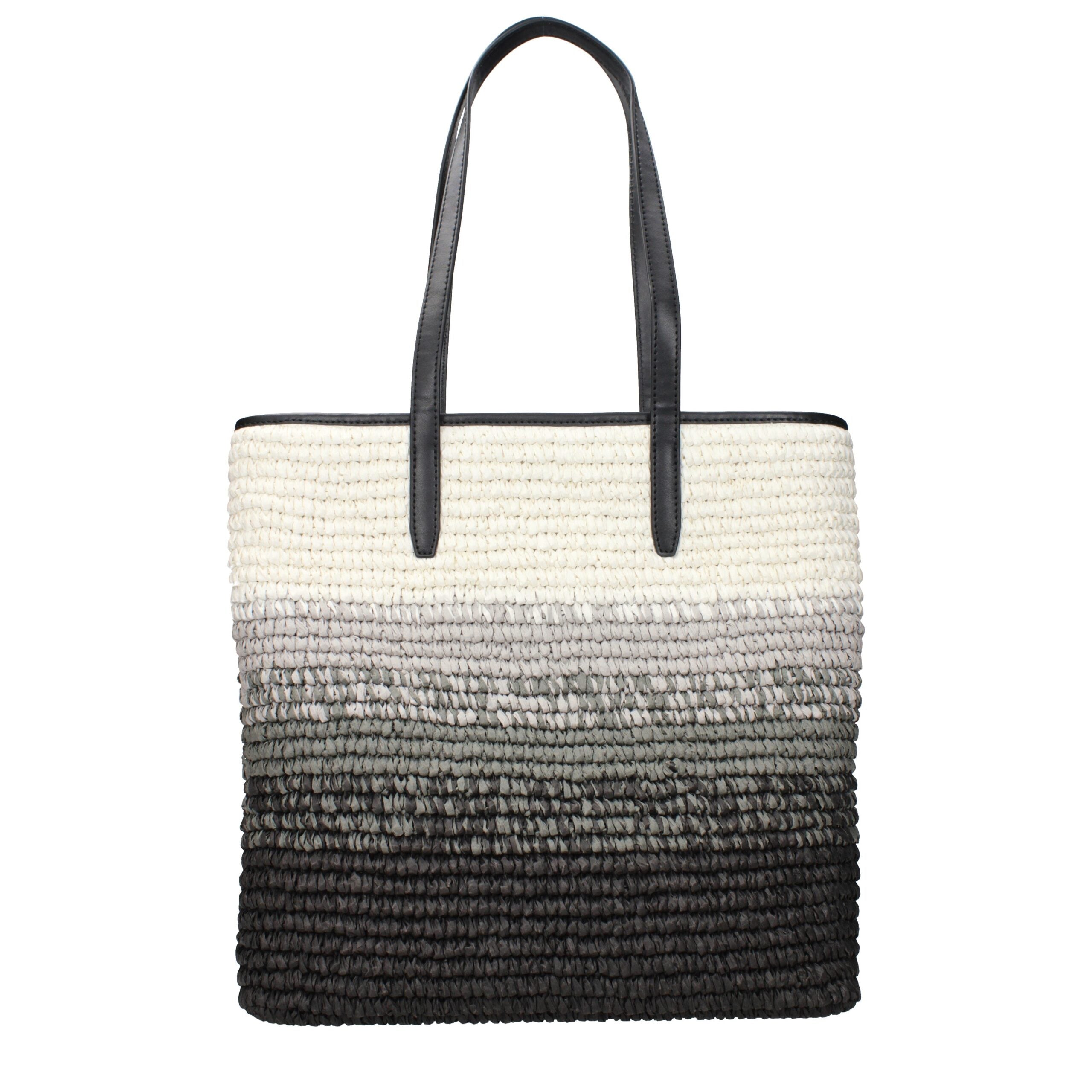 Black Raffia Shoulder Bag