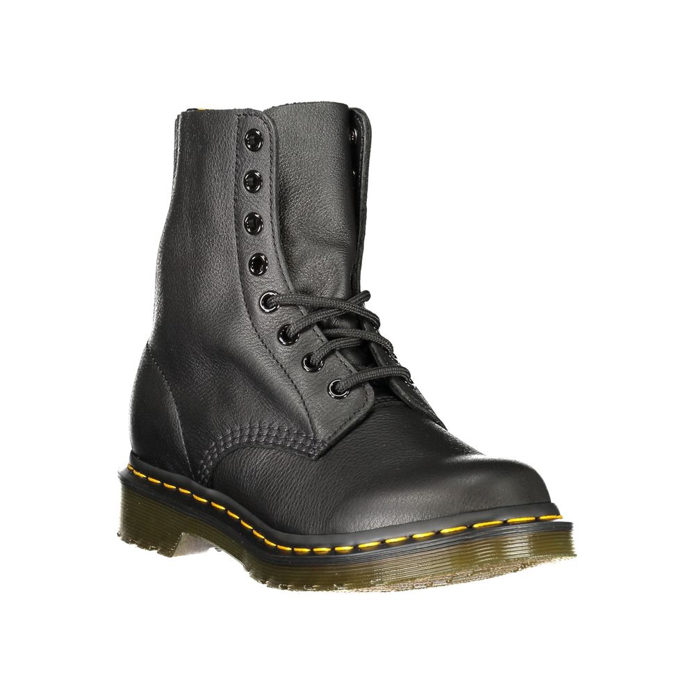 Černé kožené unisex holínky
