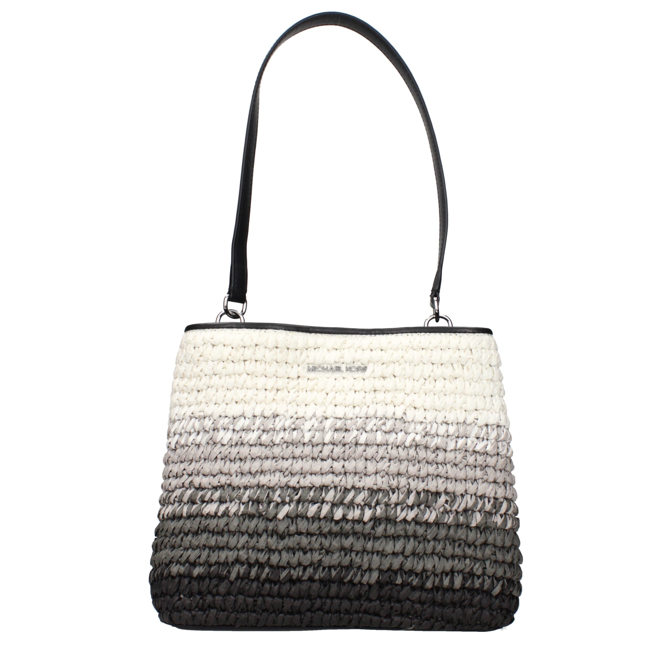Black Raffia Shoulder Bag