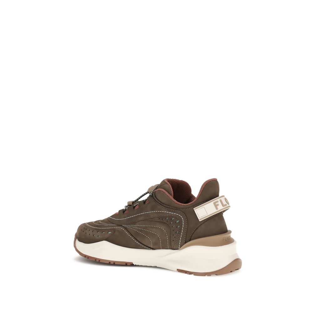Brown Rubber Athletic Sneakers