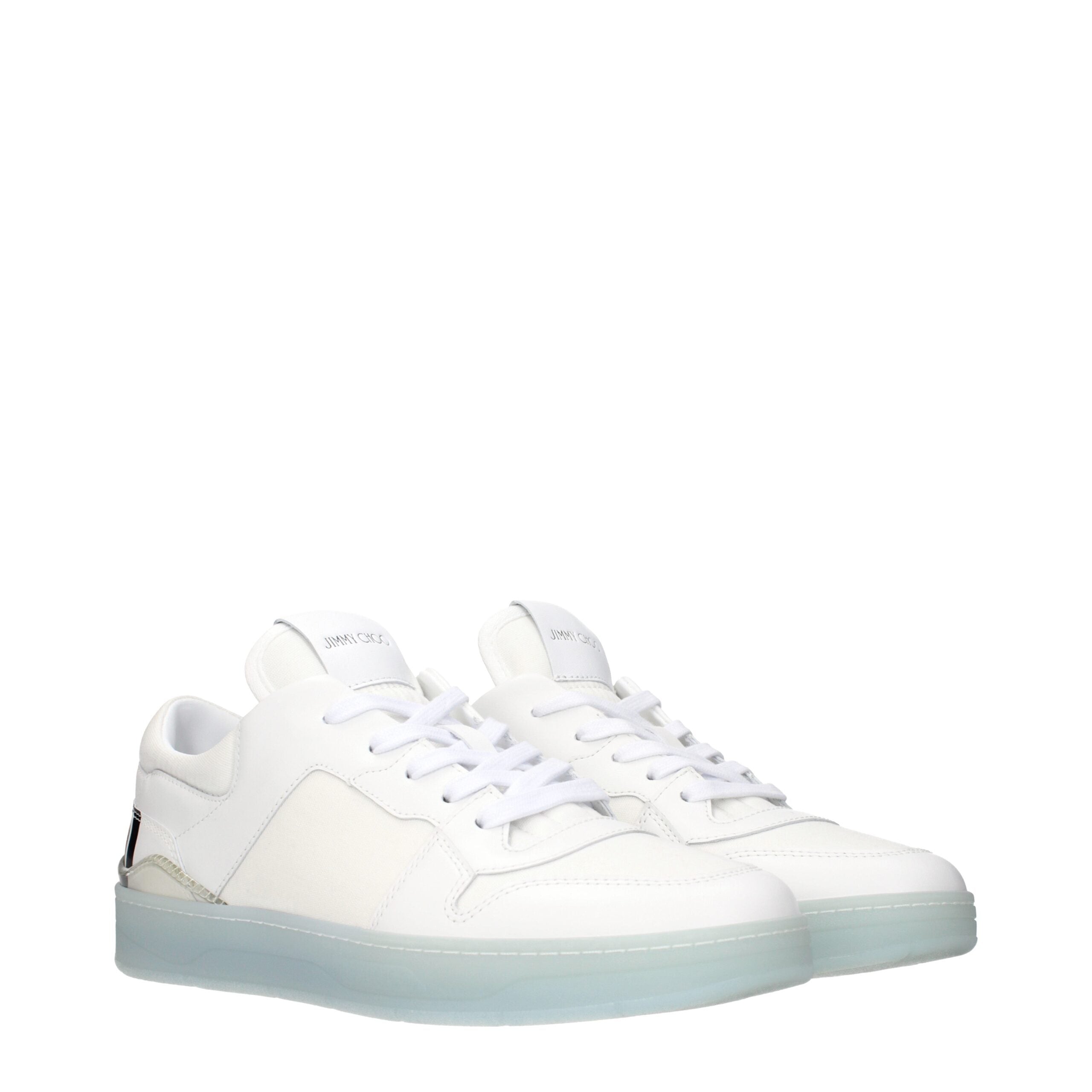 White Leather Low Top Sneakers