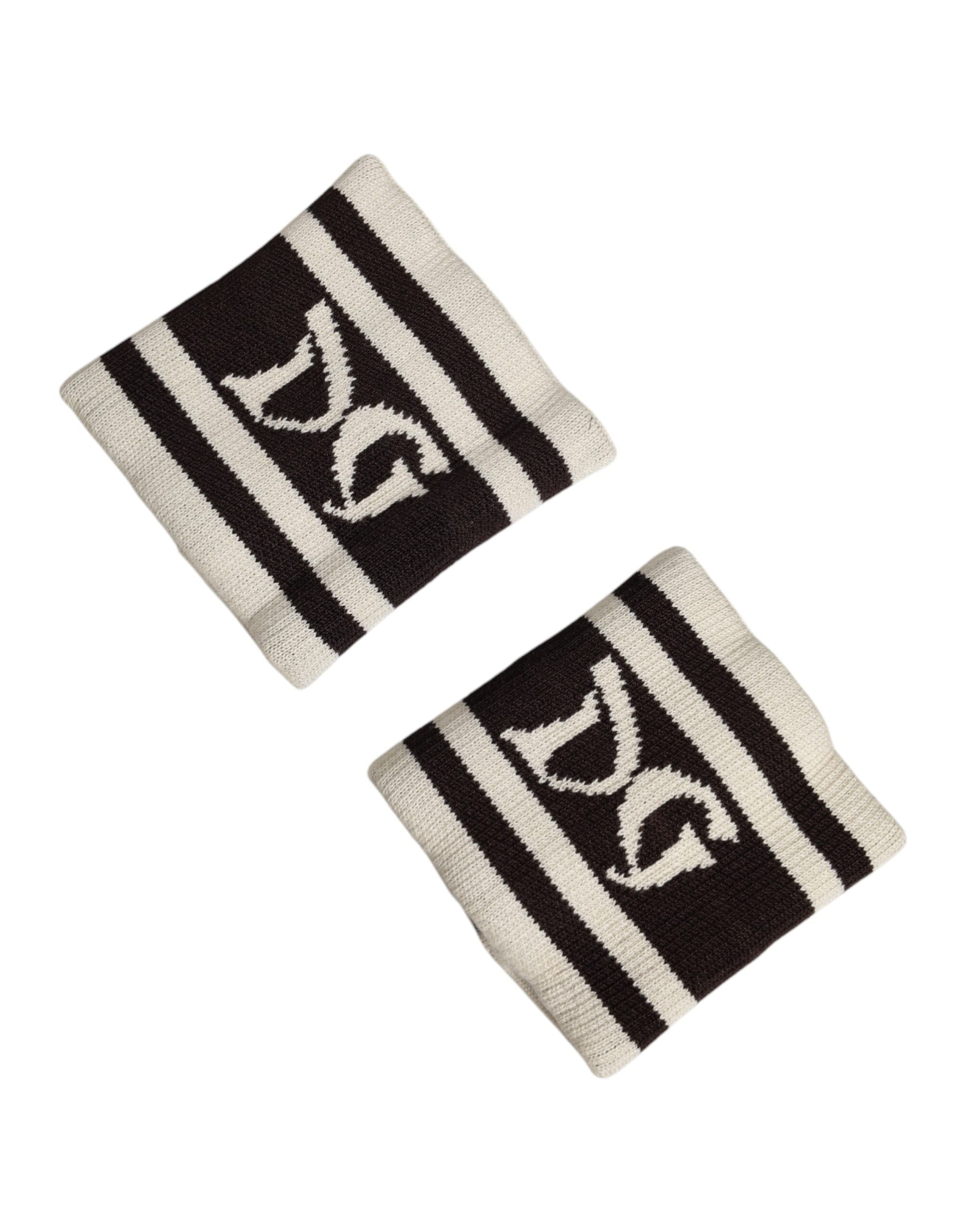 Black White DG Logo Cotton 1 Pair Wristband