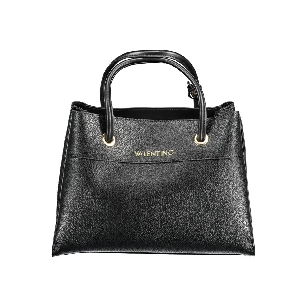 Black Polyurethane Women Handbag