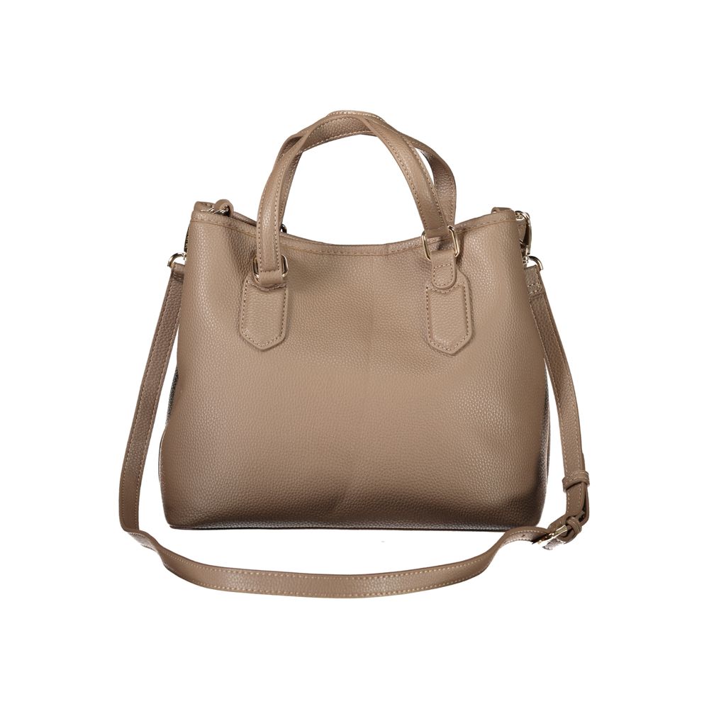 Brown Polyethylene Women Handbag