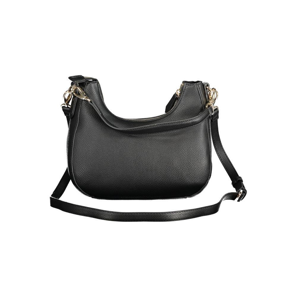 Black Polyurethane Women Handbag