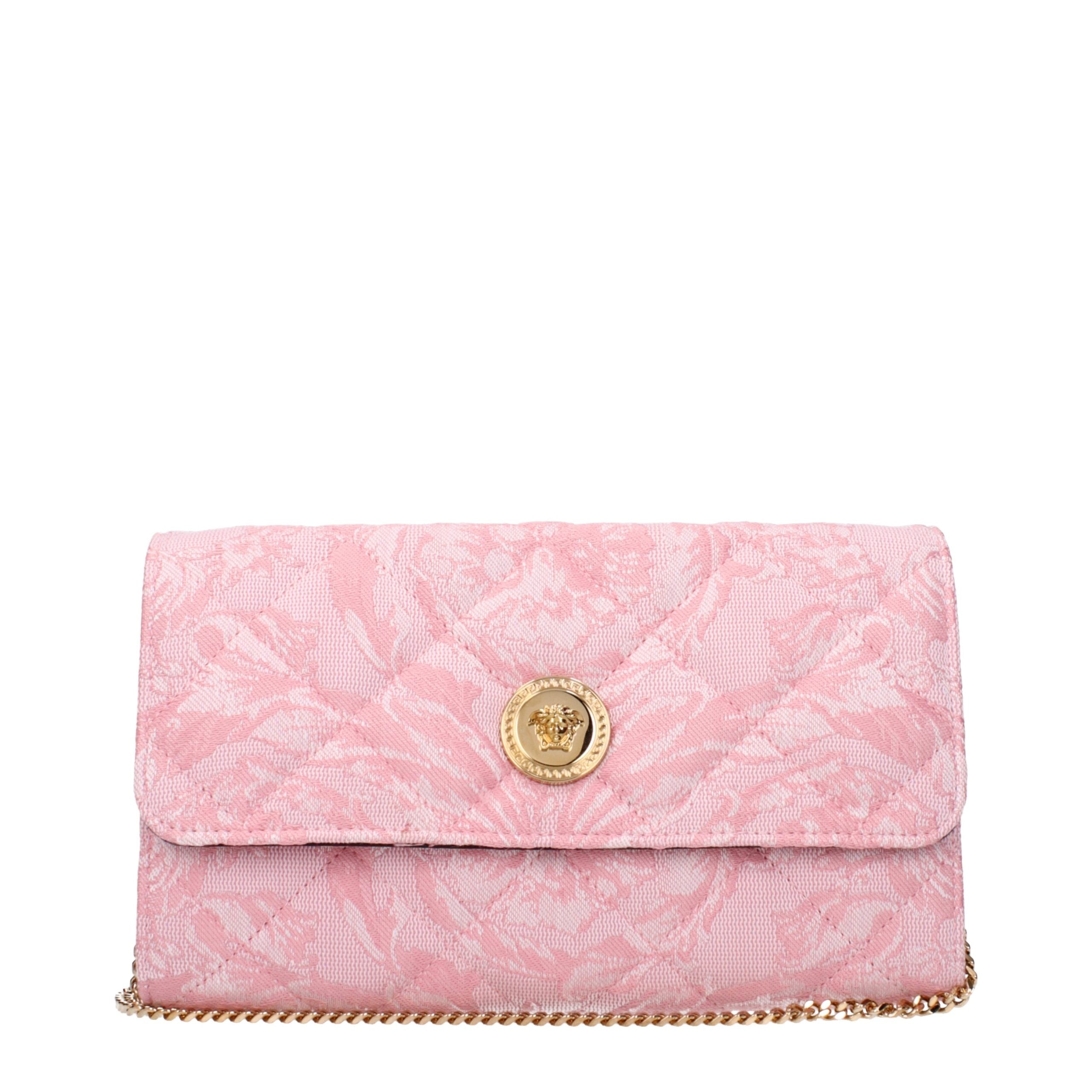 Pink Fabric Clutch Bag