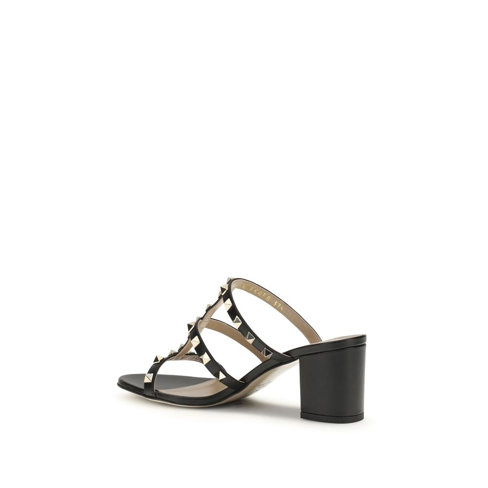 Black Calf Leather Bos Taurus Platform Sandals