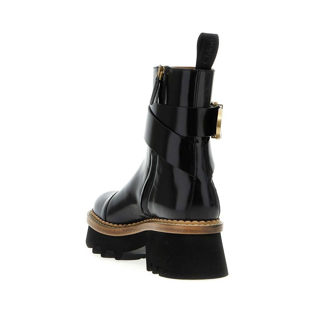 Black Calfskin Ankle Boots
