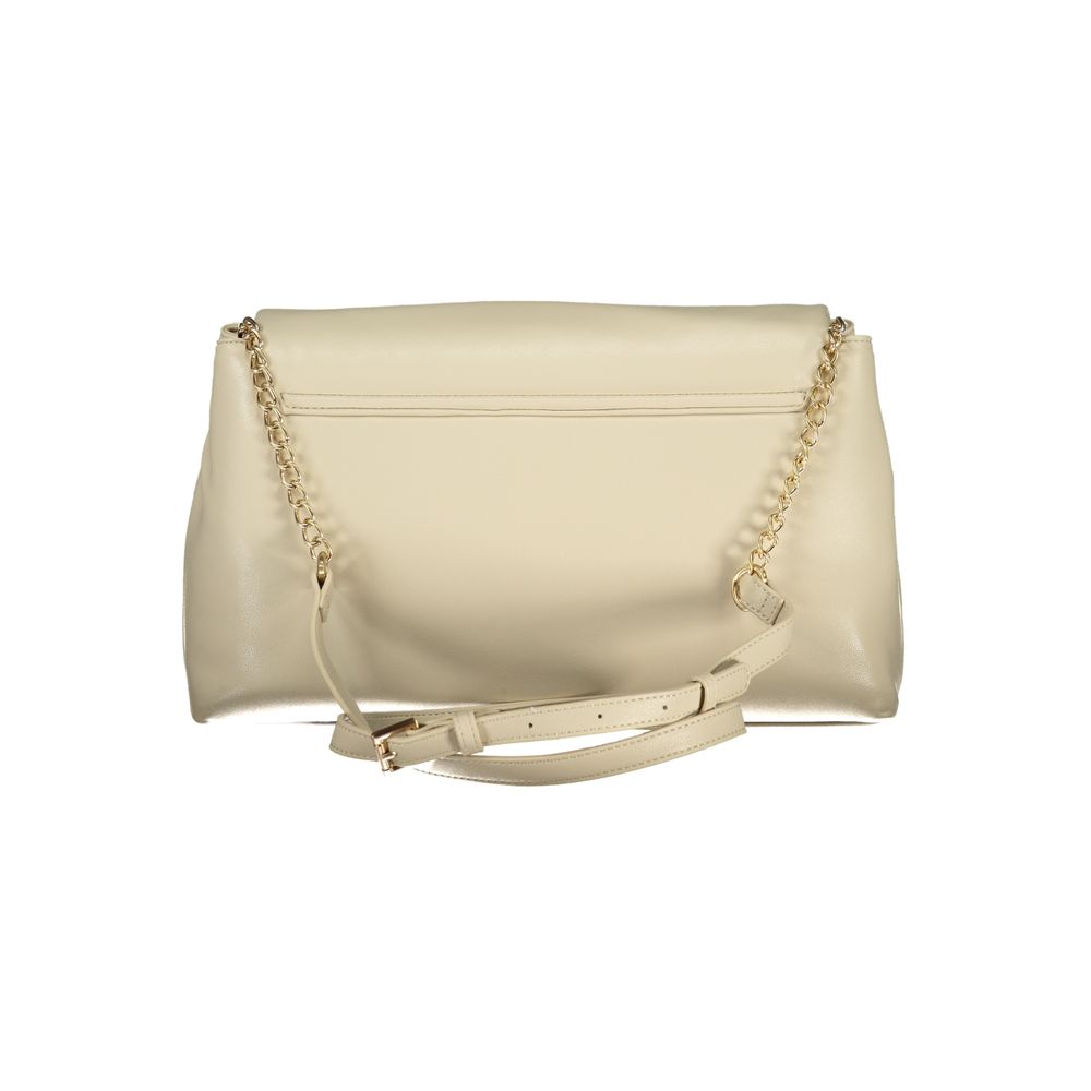 Beige Polyurethane Women Shoulder Bag