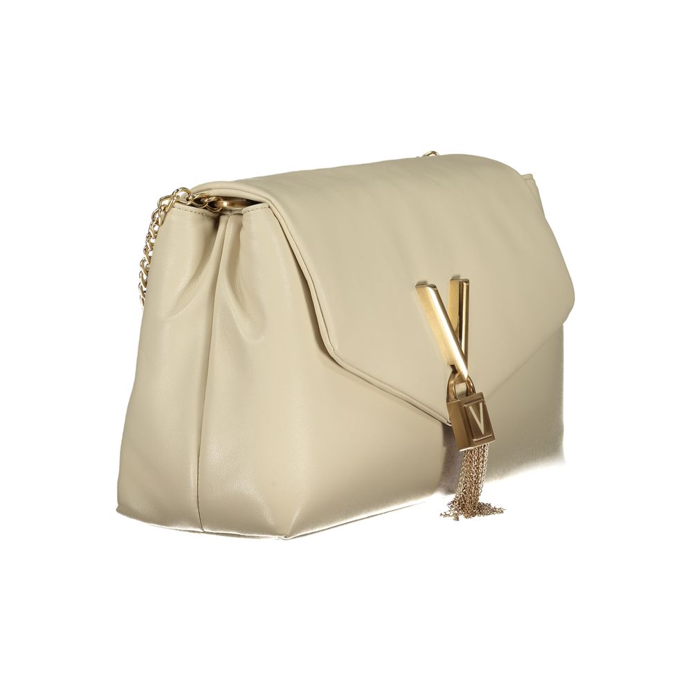 Beige Polyurethane Women Shoulder Bag