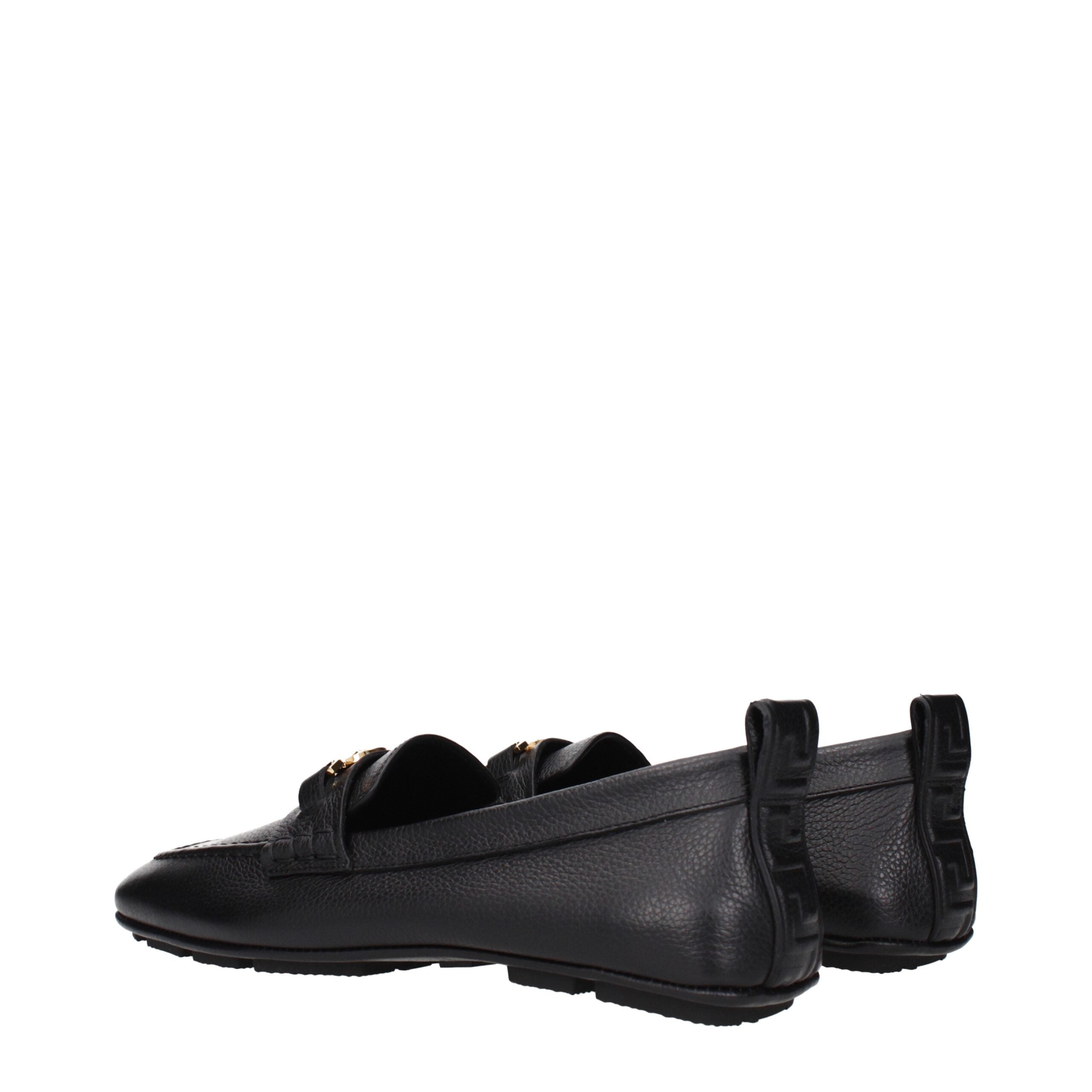 Black Leather Slip-On Loafers