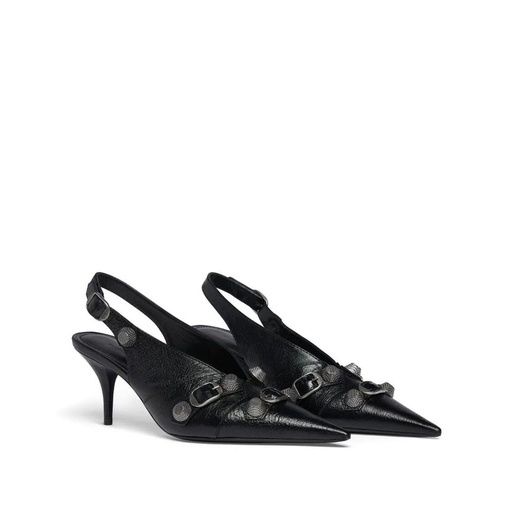 Black Calfskin High Heel Pumps