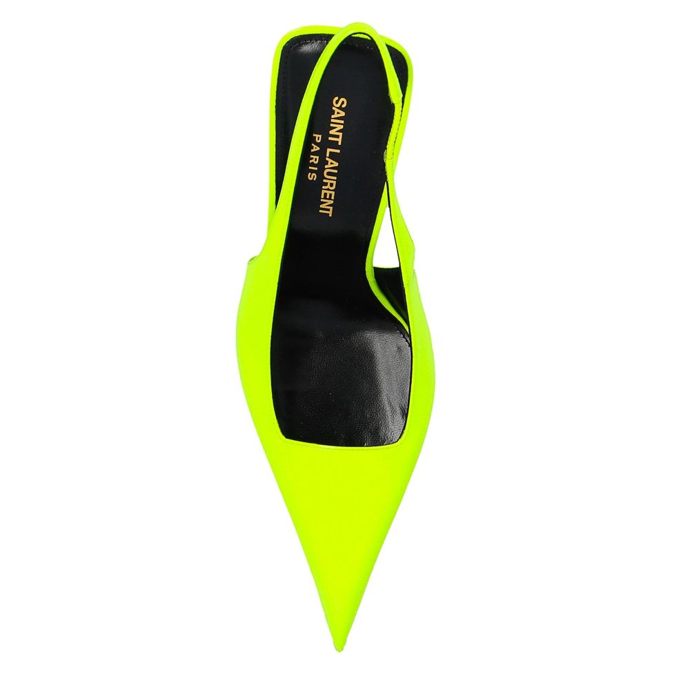 Yellow Calfskin High Heel Pumps