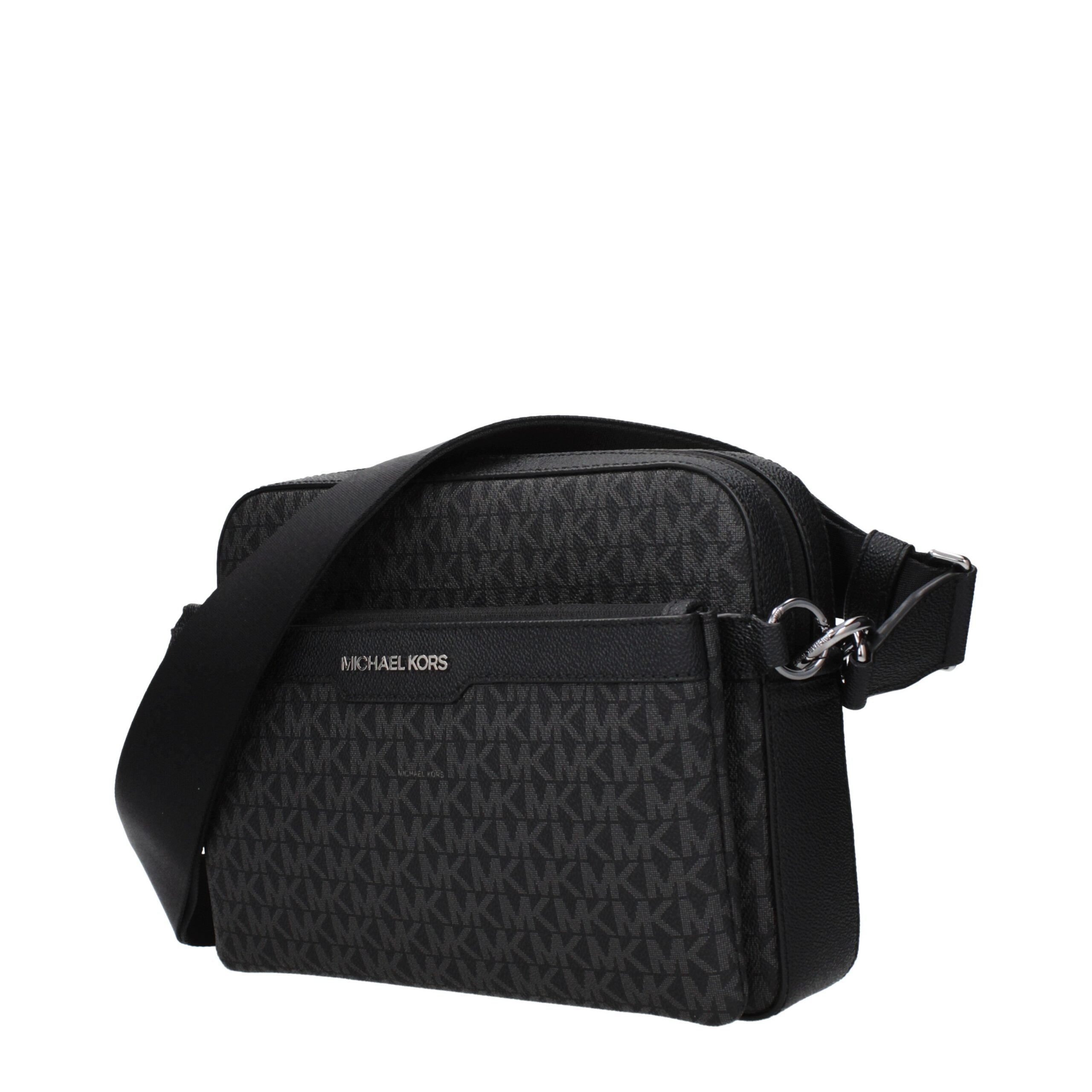 Black Fabric Crossbody Bag