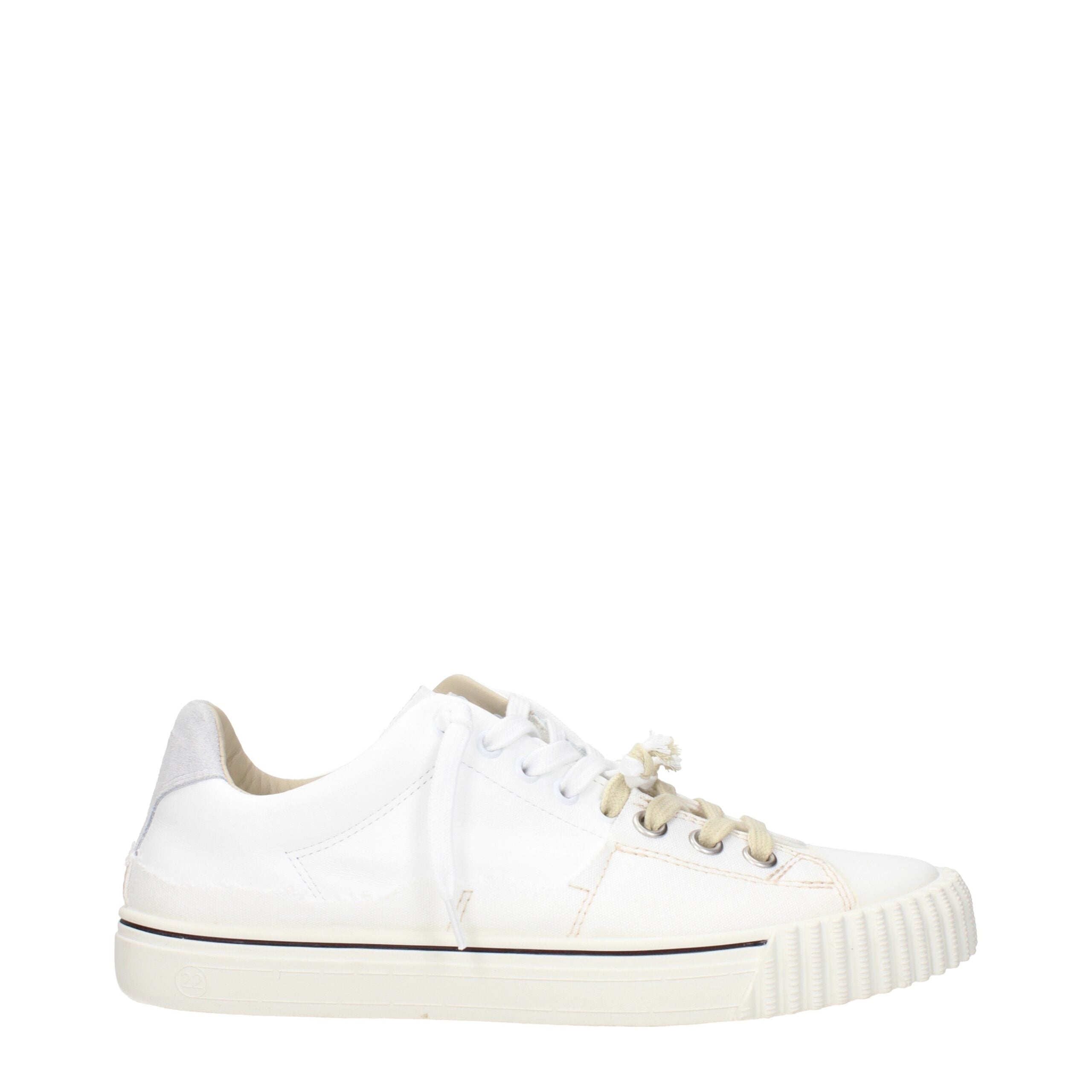 Blue Leather Low Top Sneakers