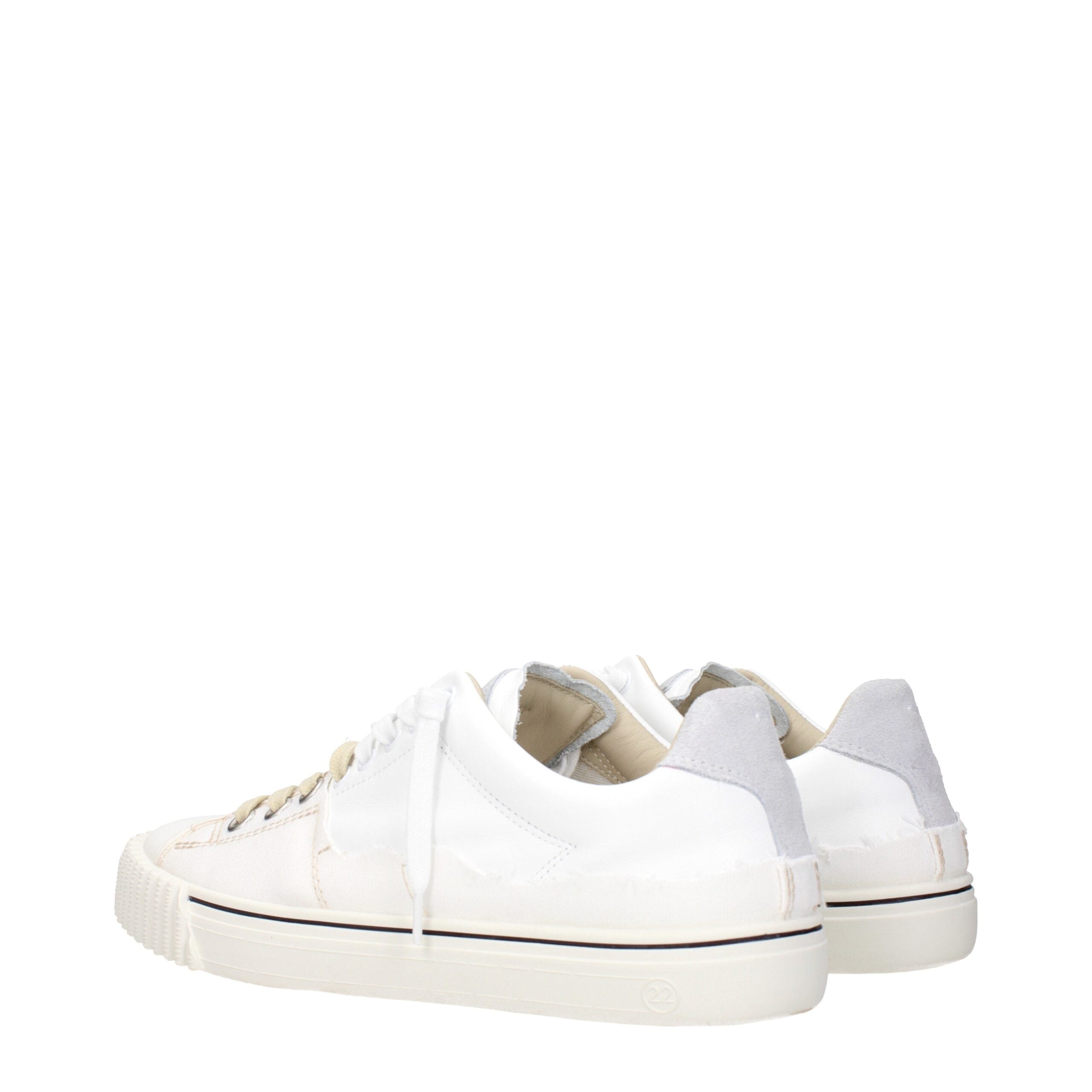 Blue Leather Low Top Sneakers