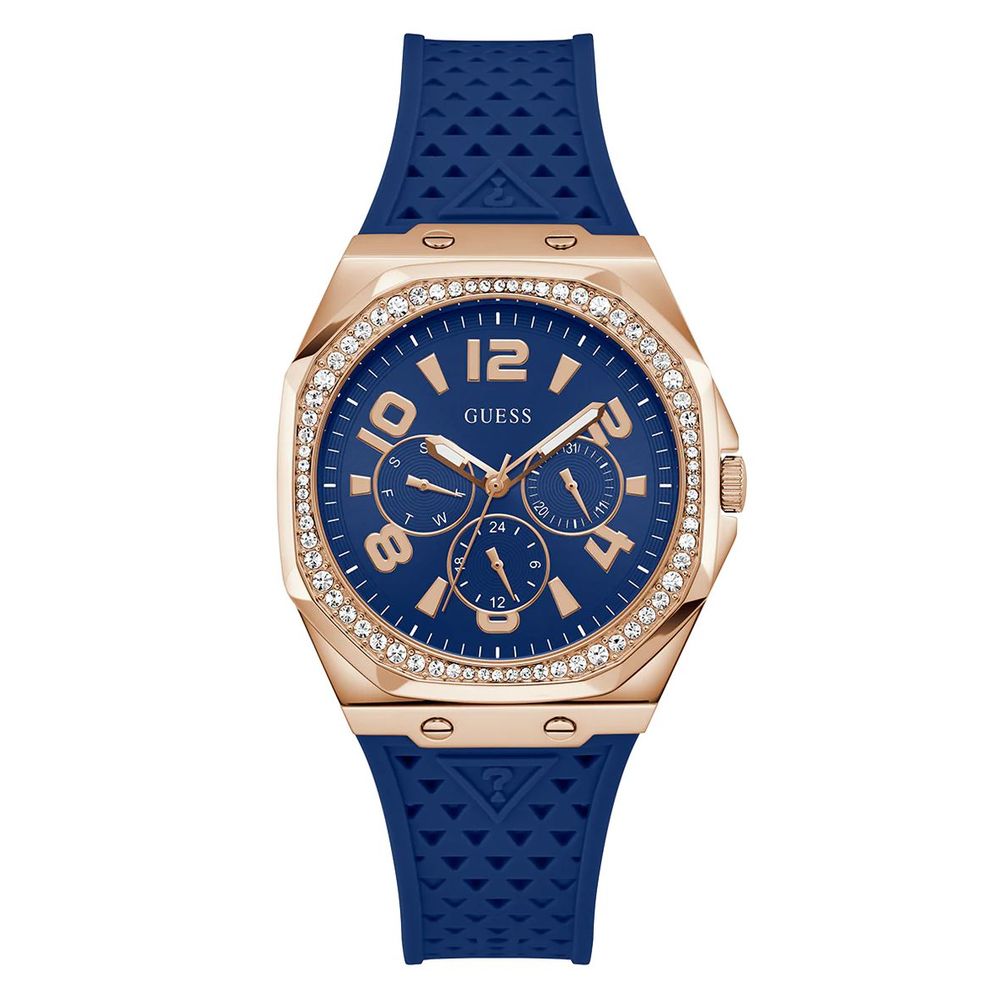 Modré hodinky s řemínkem ze syntetiky