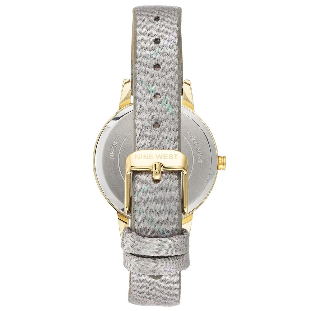 Gray Leather Dress Watch