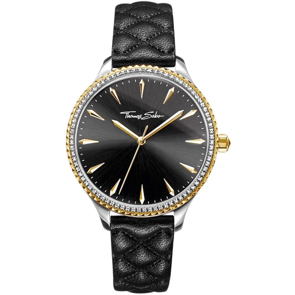 Black Leather Dress Watch