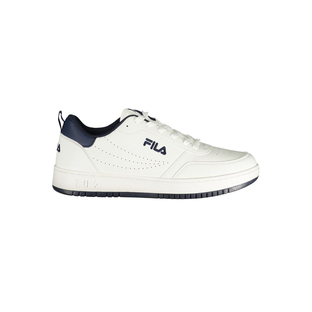 White Polyurethane Men Sneaker - styloora.cz
