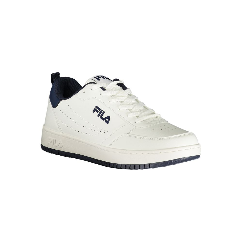 White Polyurethane Men Sneaker - styloora.cz