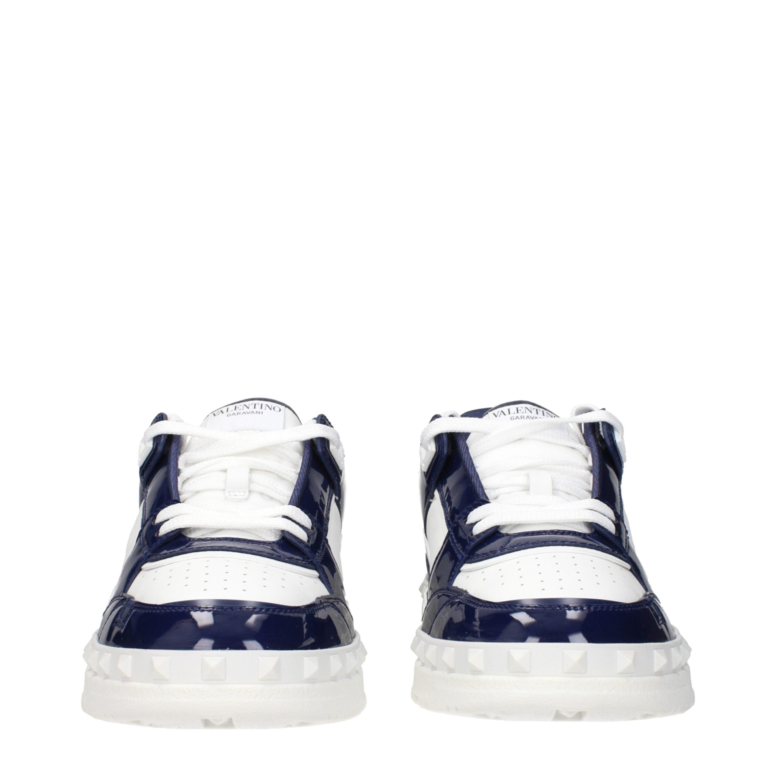 White Leather Low Top Sneakers