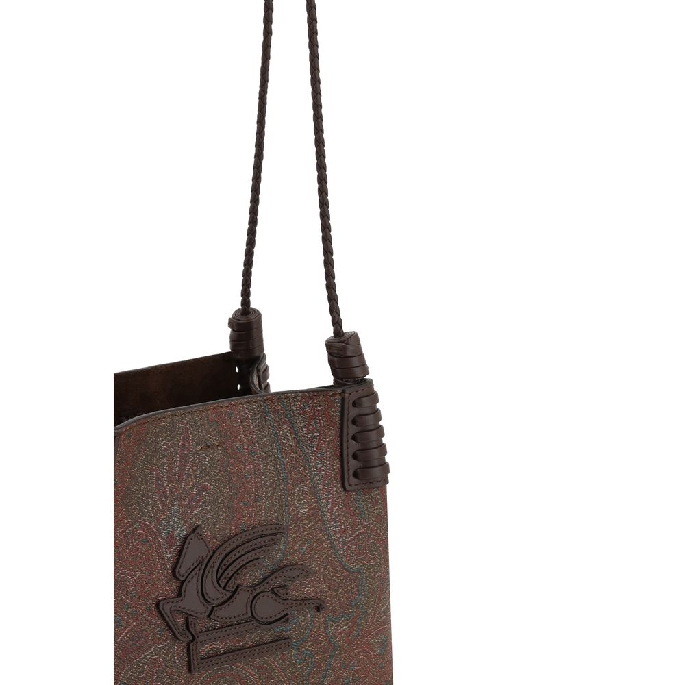 Brown Fabric Shoulder Bag