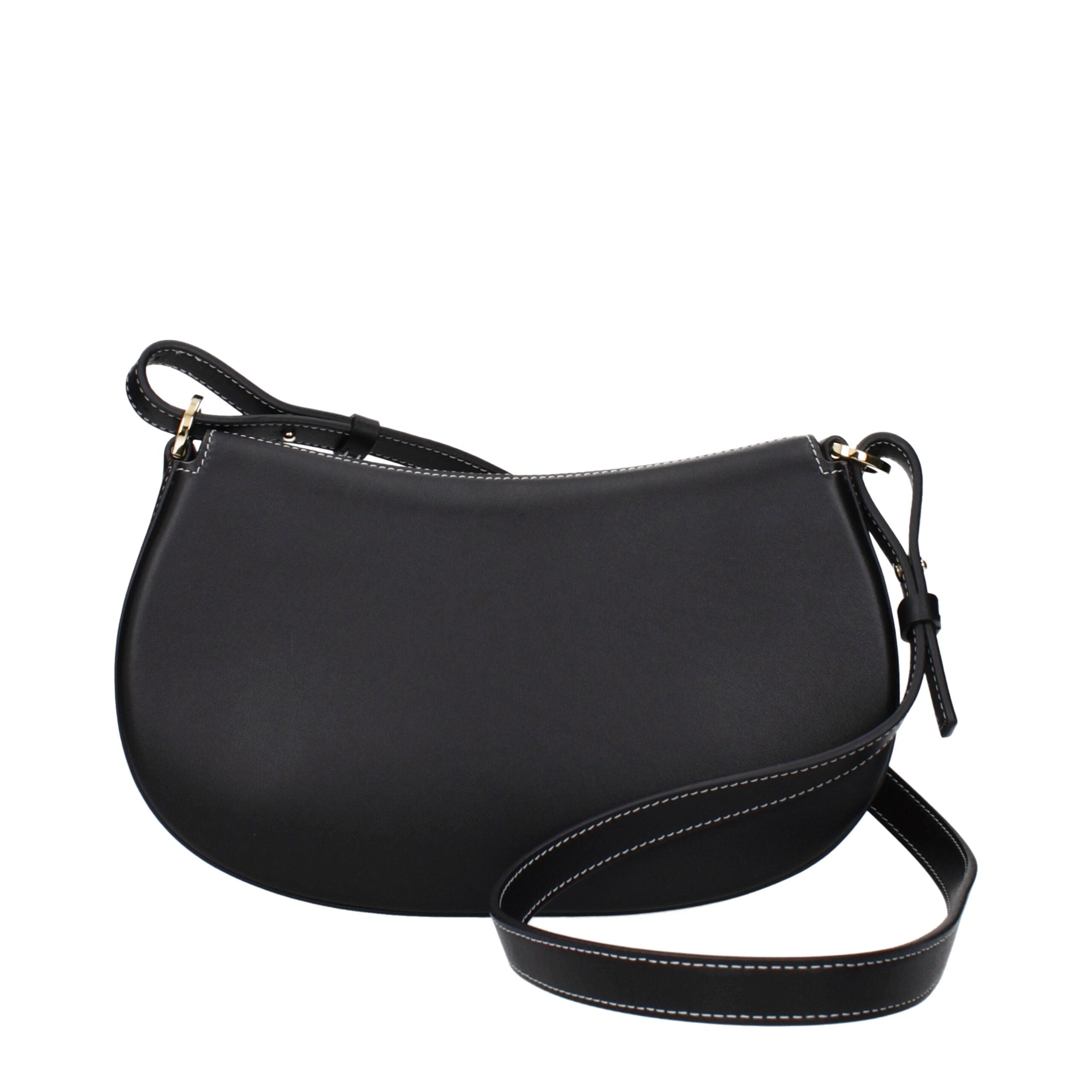 Black Leather Shoulder Bag