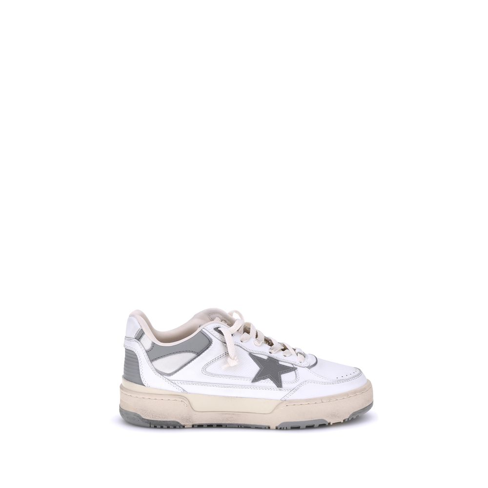 Gray Calf Leather Bos Taurus Chunky Sneakers
