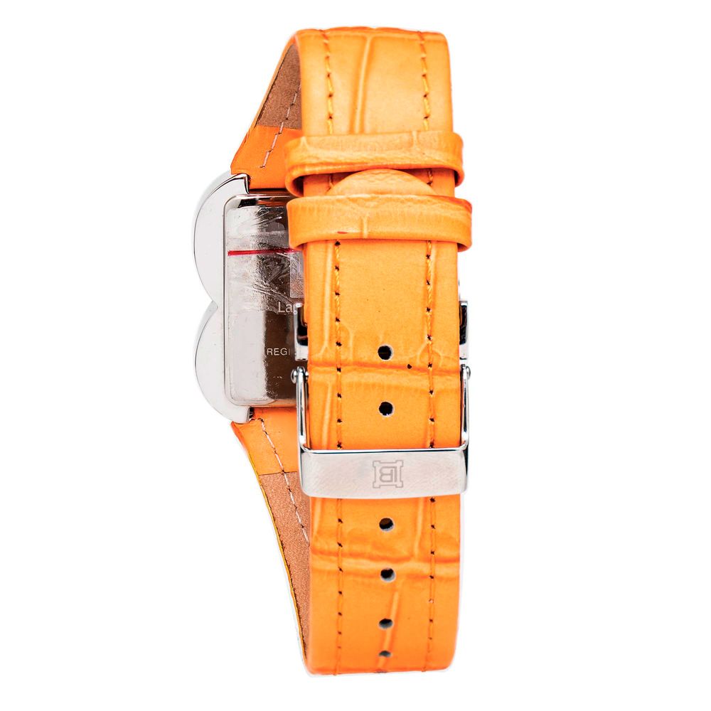 Orange Leather Bracelet Watch