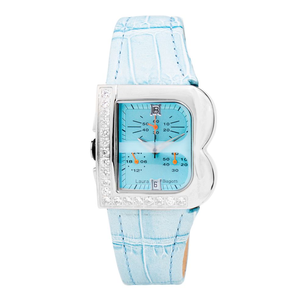 Blue Leather Dress Watch
