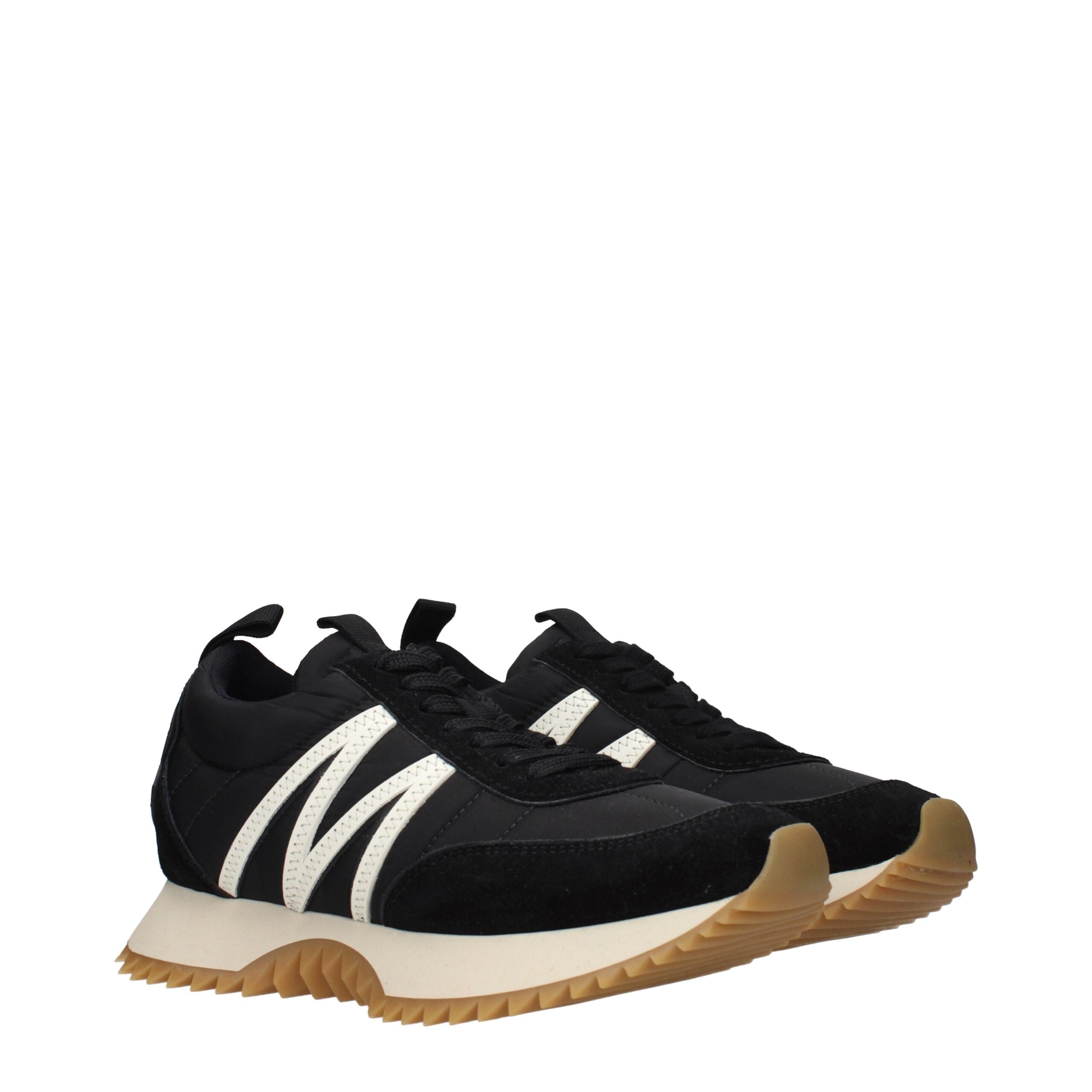 Black Fabric Low Top Sneakers
