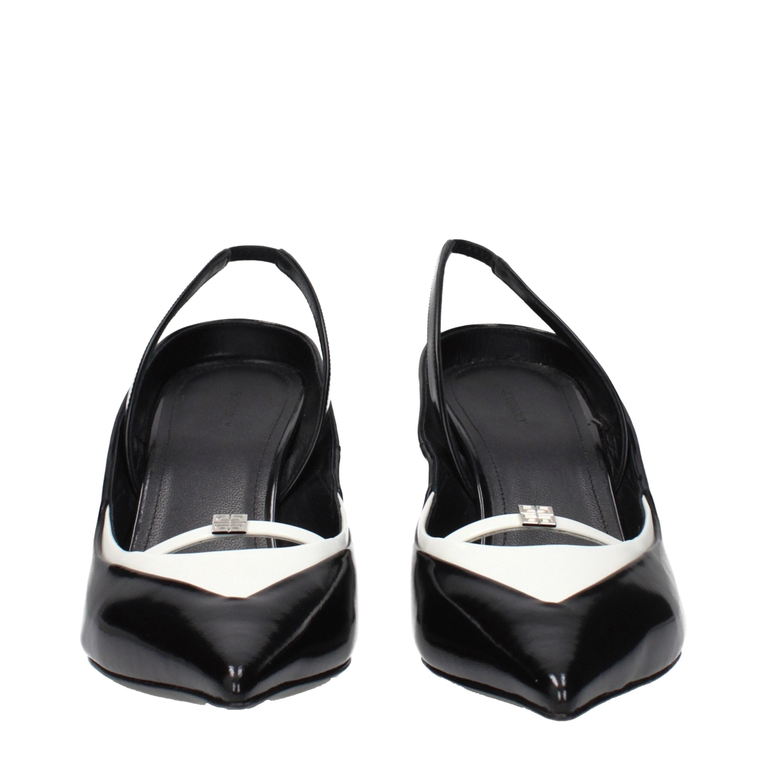 Black Leather Wedge Sandals