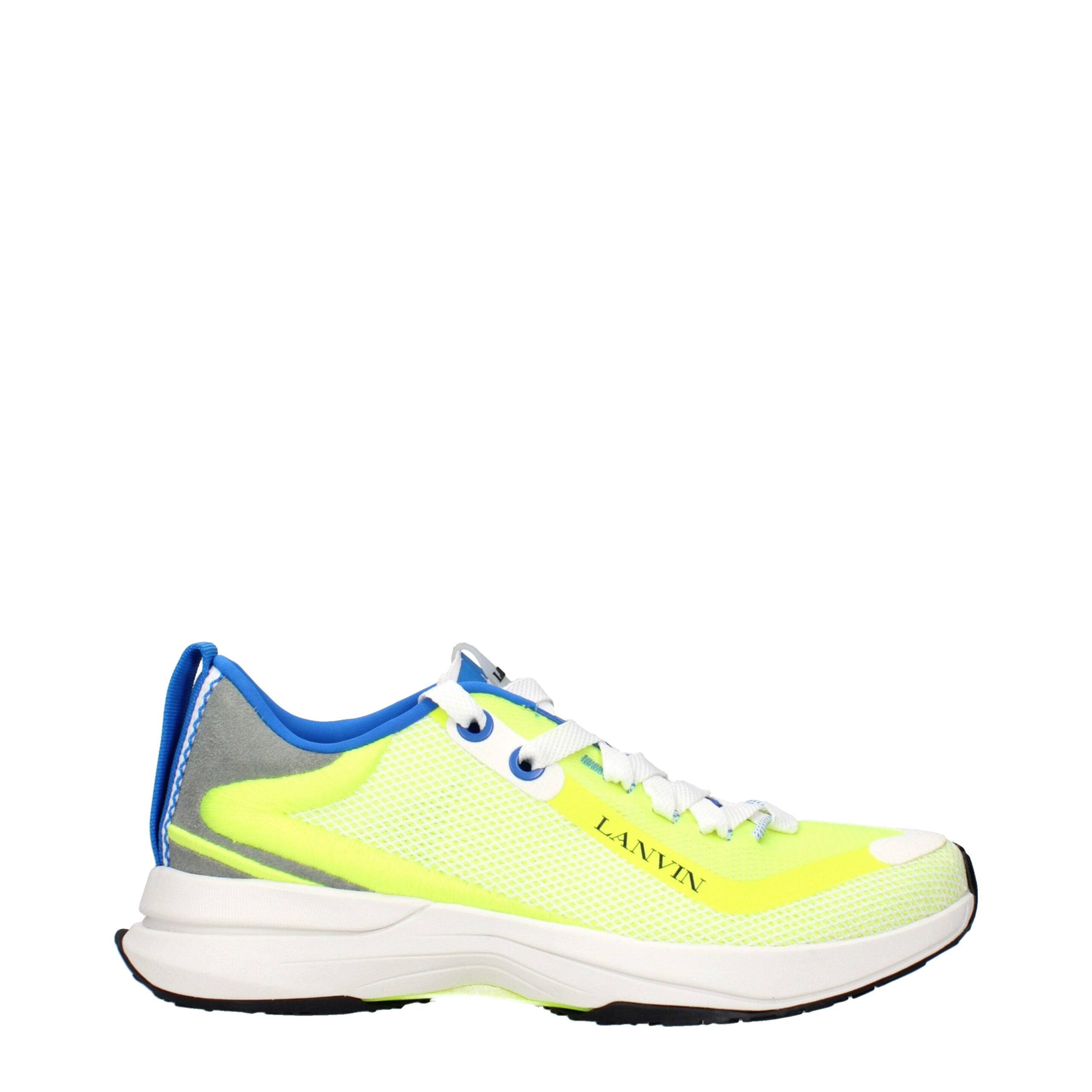 Yellow Fabric Athletic Sneakers