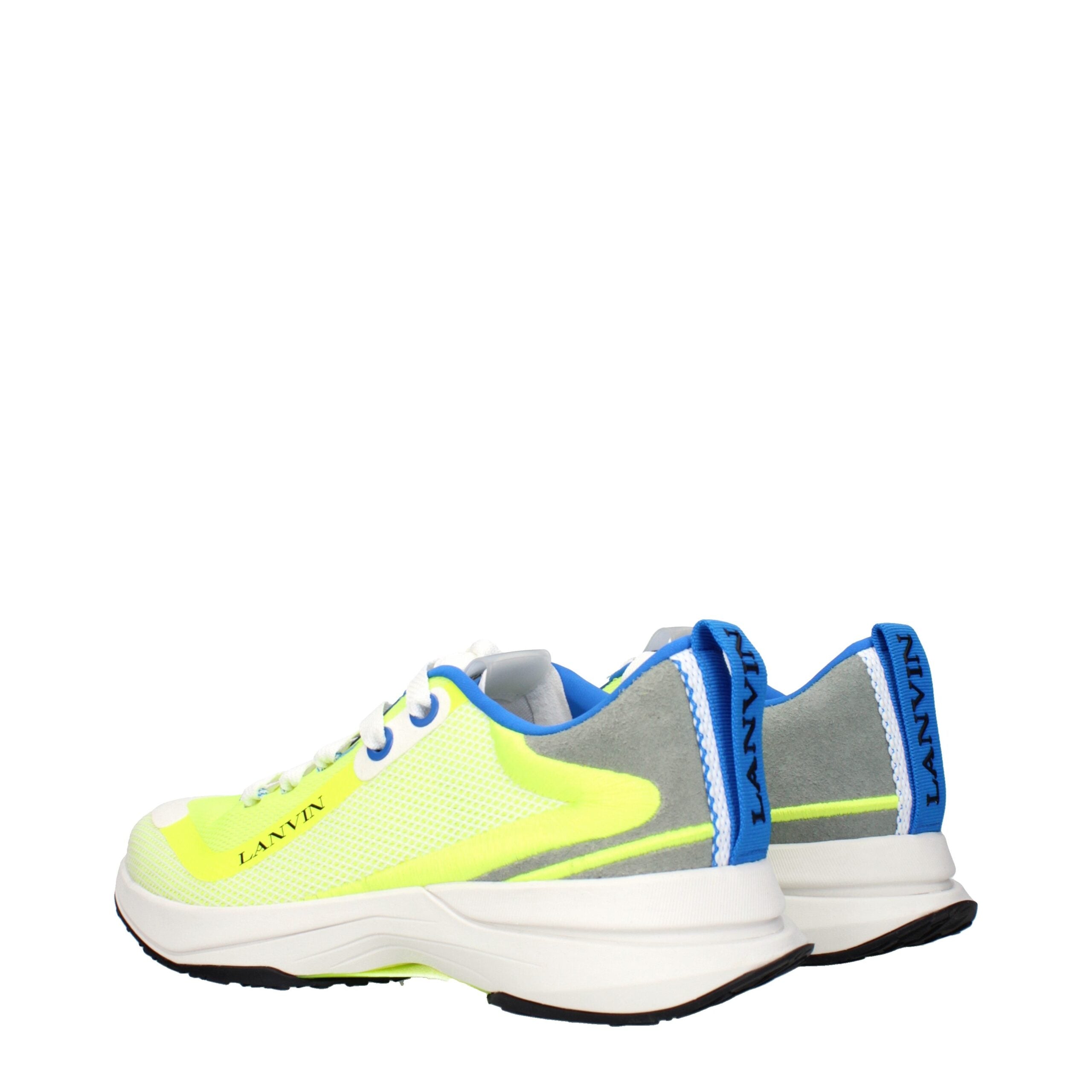 Yellow Fabric Athletic Sneakers