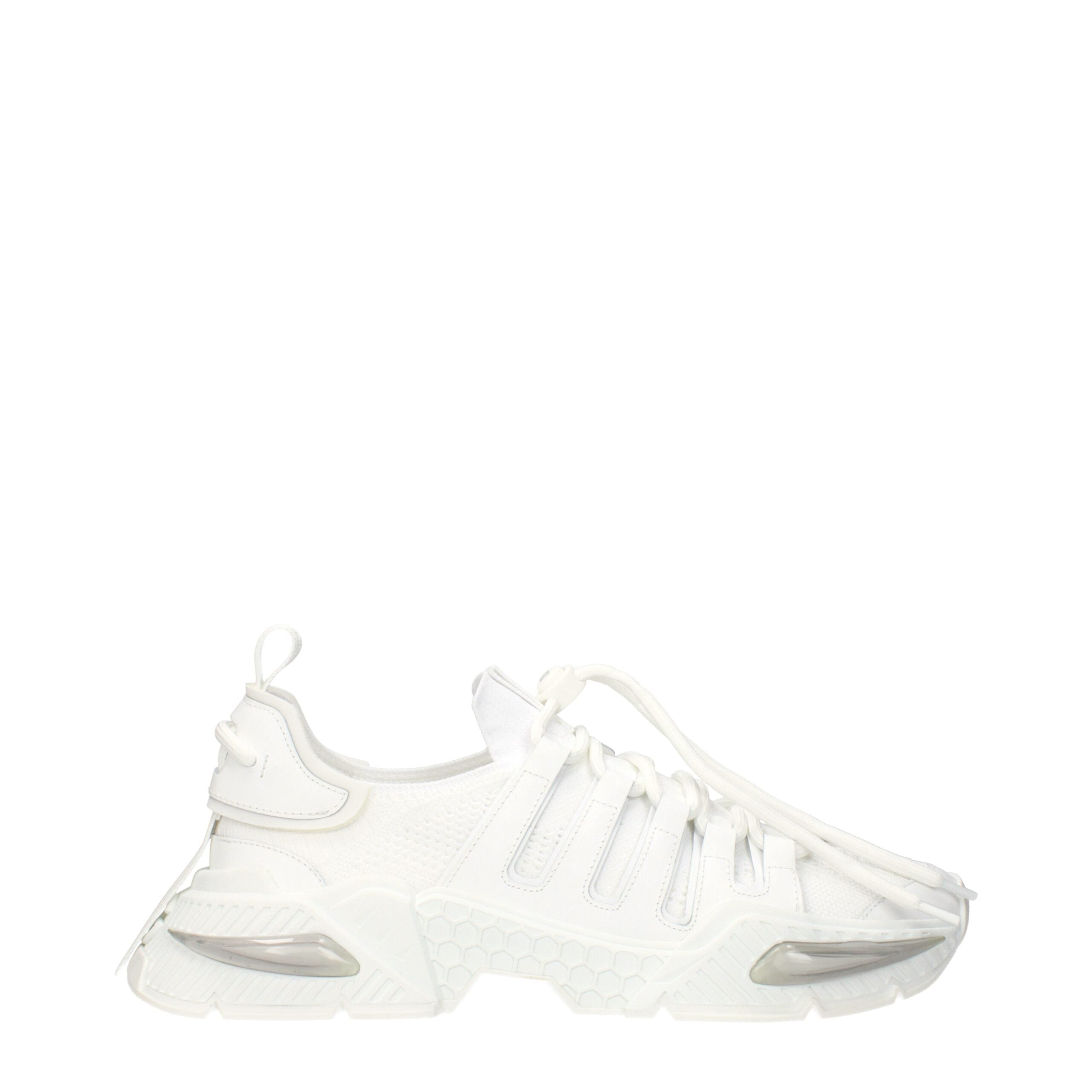 White Fabric Athletic Sneakers