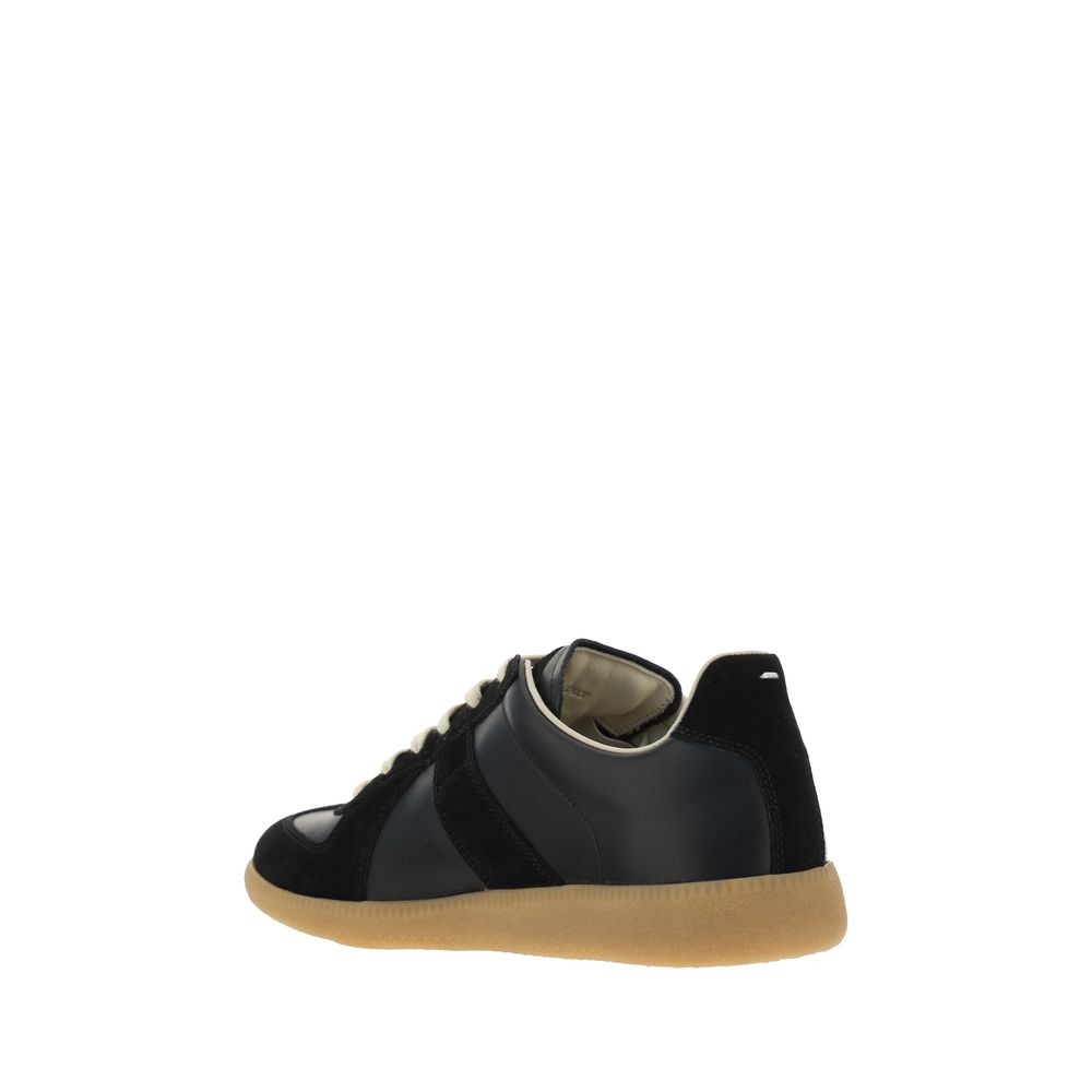 Black Rubber Low Top Sneakers