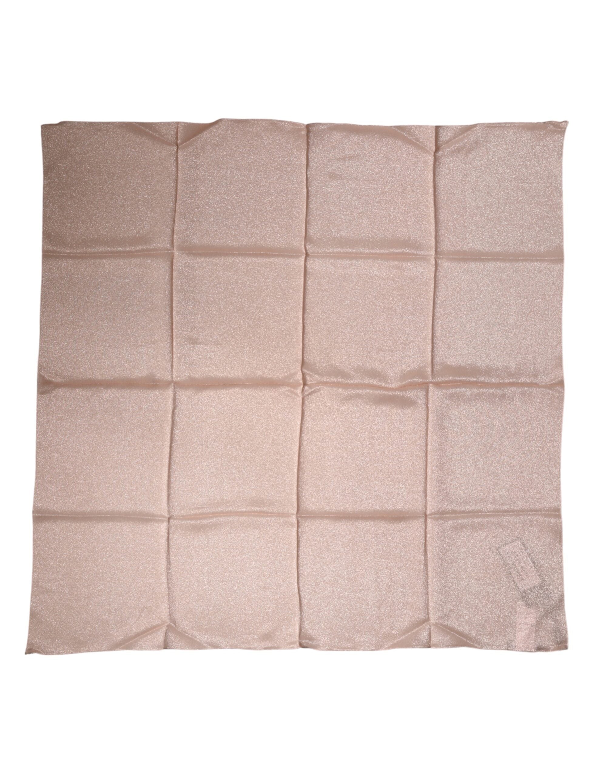 Světle růžový hedvábný čtvercový šátek Foulard 87,5 cm x 86,5 cm