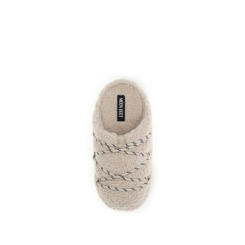 Beige Polyamide Flats