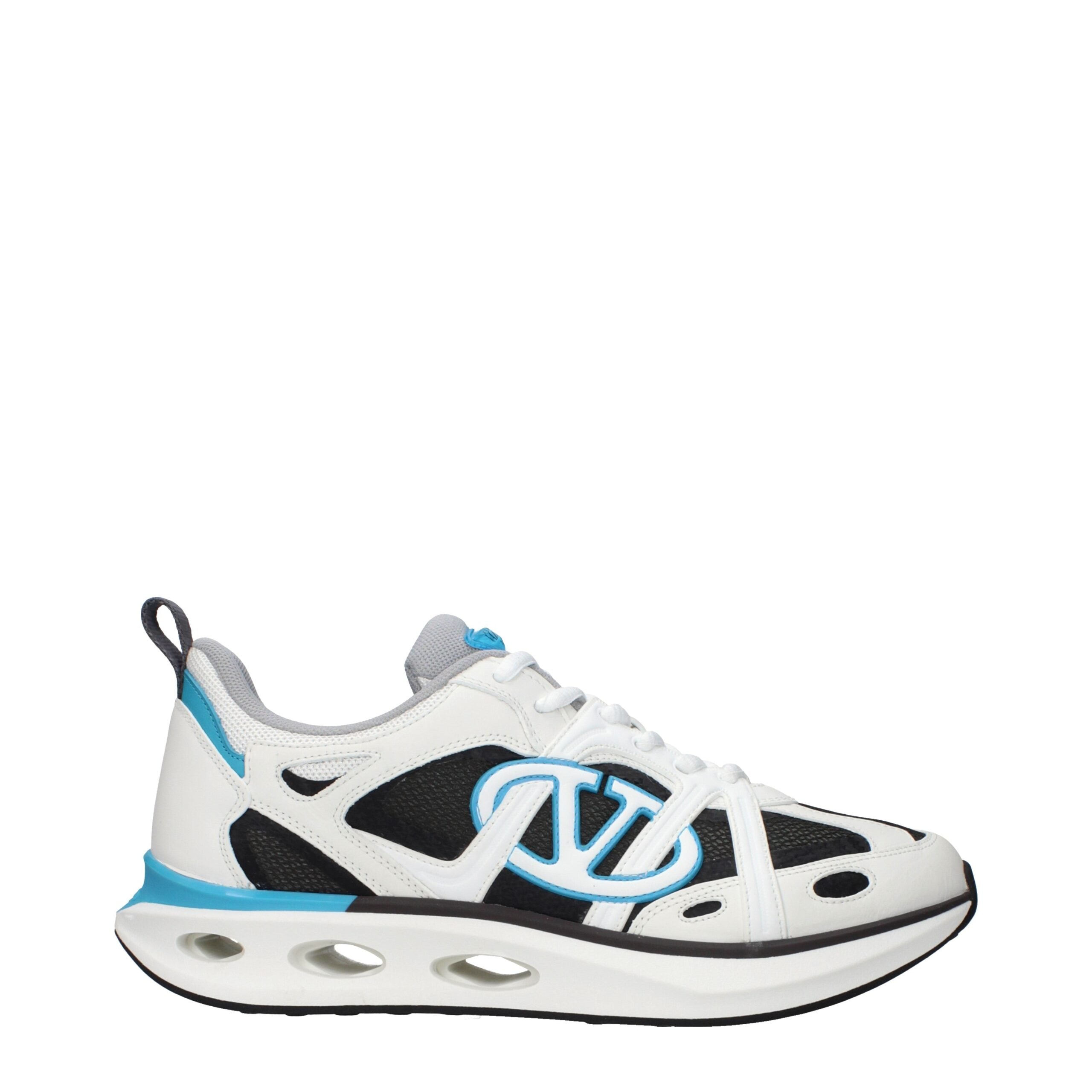Blue Fabric Athletic Sneakers