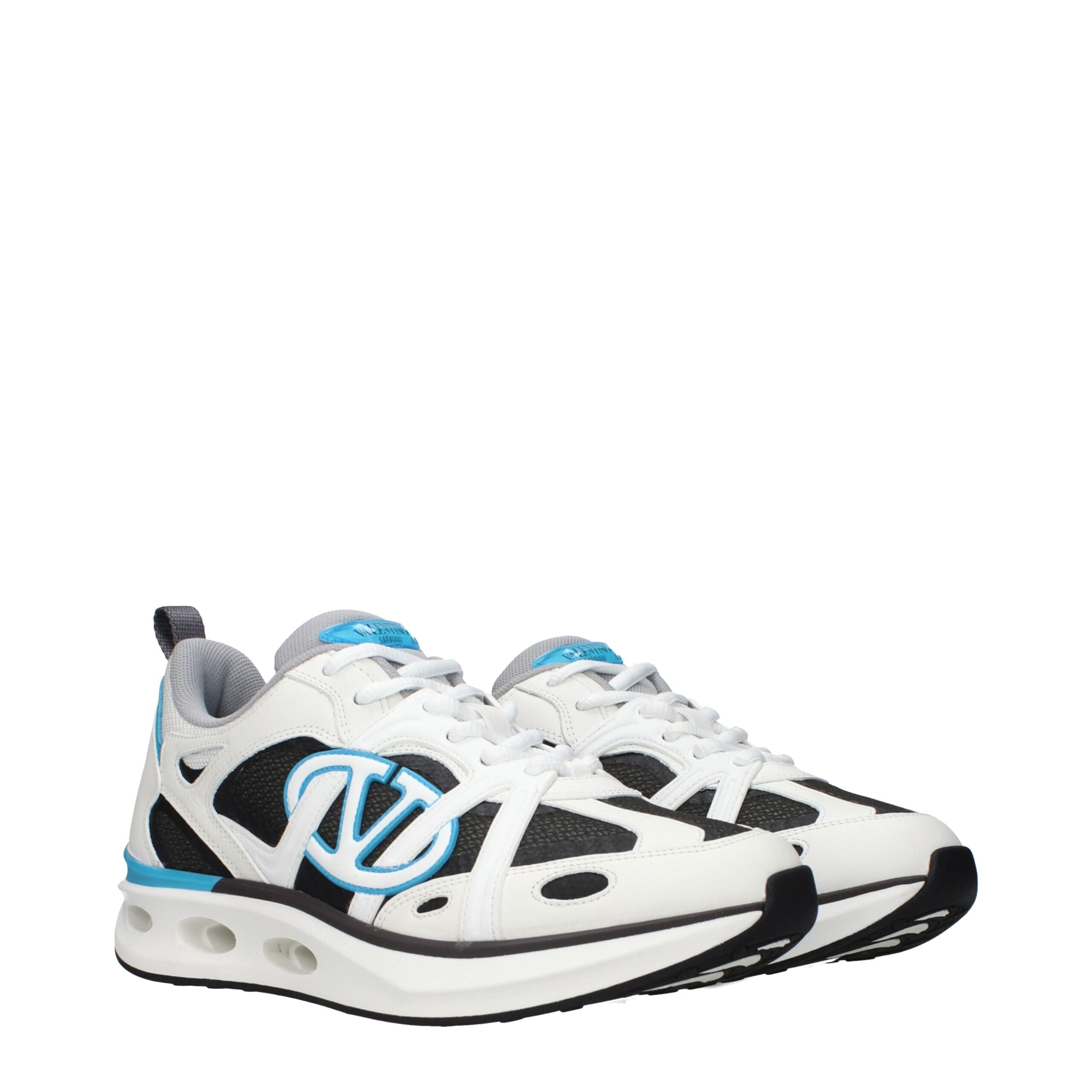 Blue Fabric Athletic Sneakers