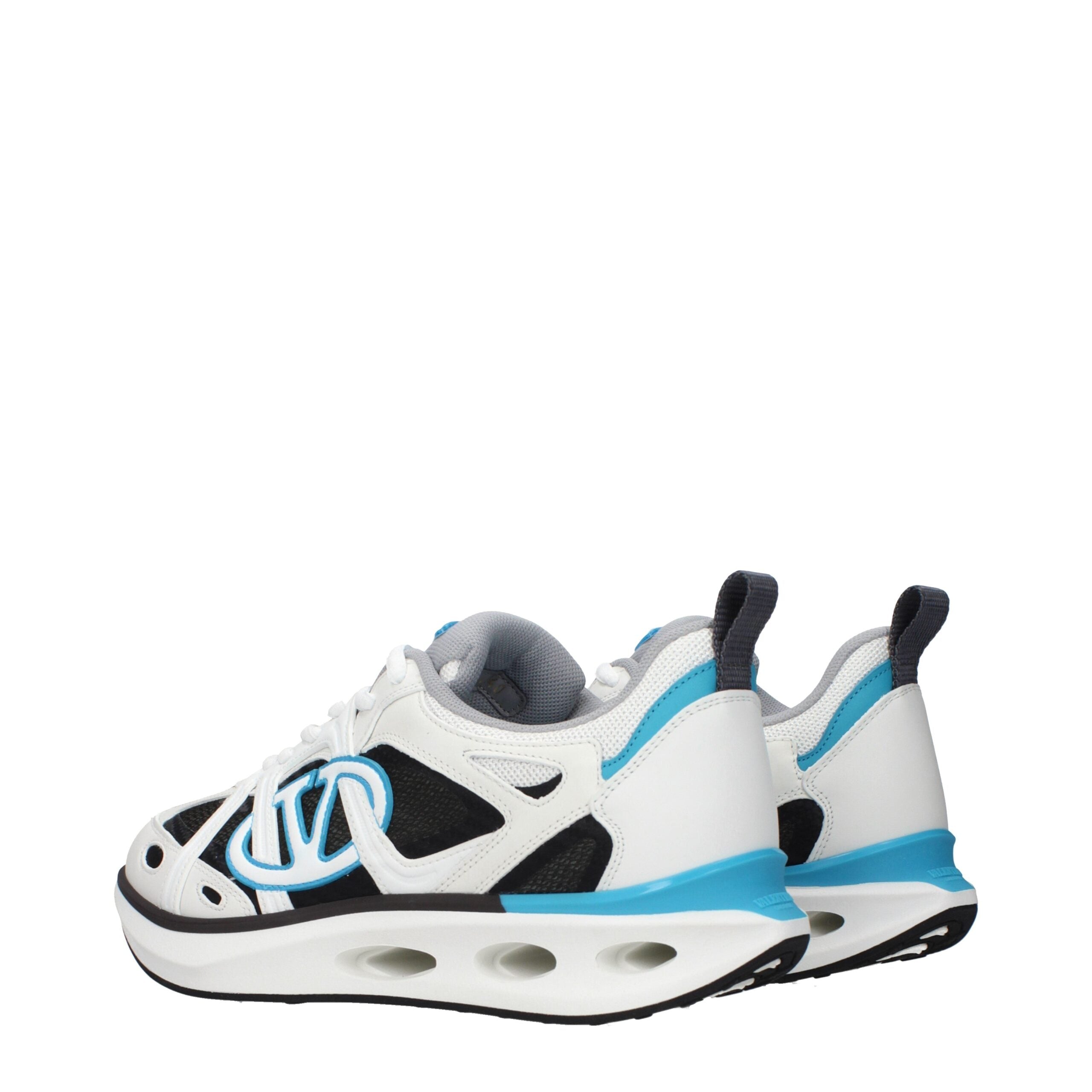 Blue Fabric Athletic Sneakers