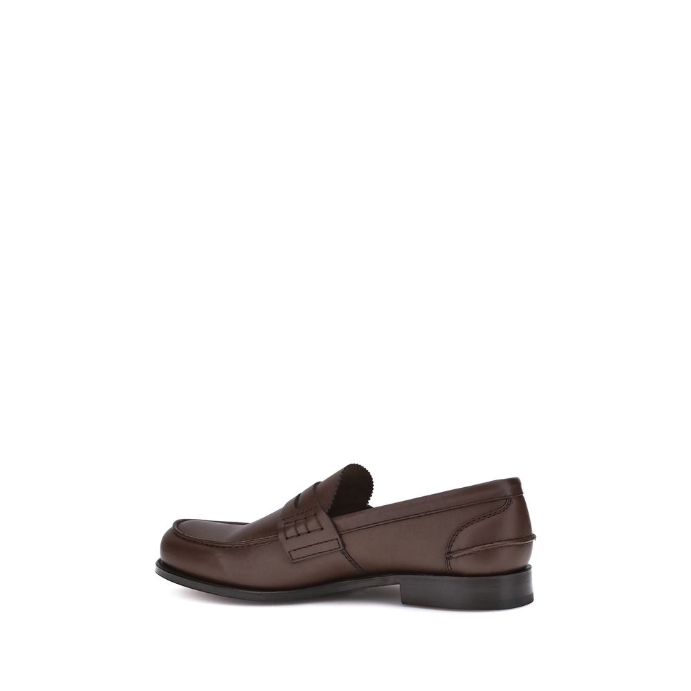 Brown Calf Leather Bos Taurus Slip-On Loafers