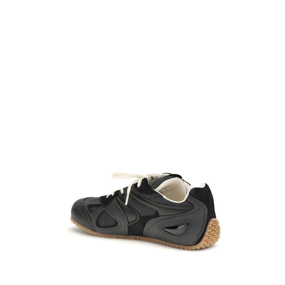 Black Calf Leather Bos Taurus Low Top Sneakers