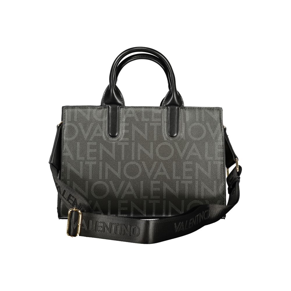 Black Polyurethane Women Handbag