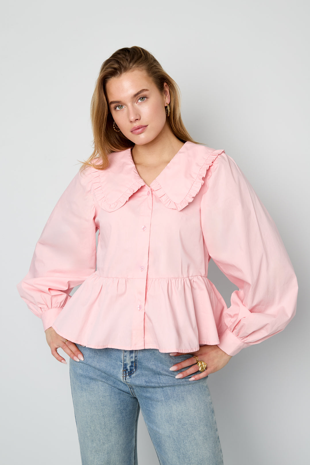 Cotton Blouses & Shirts Solid color Casual Spring/Summer Clothes